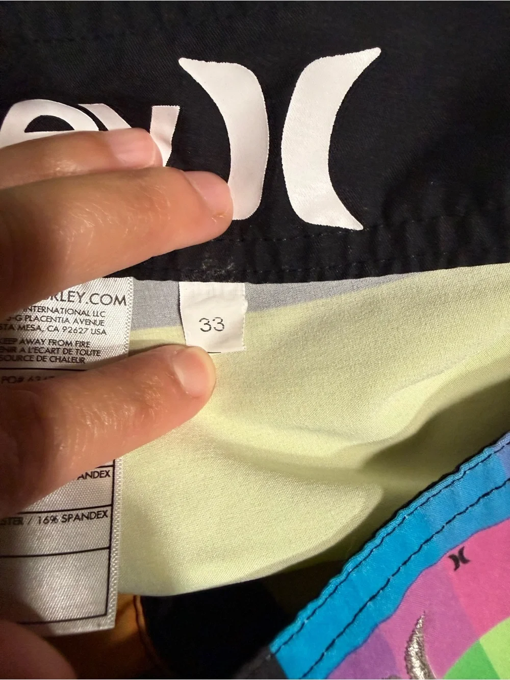 Hurley Phantom Shorts Swim Trunks Mens Size 33 Teens Surf Boardshorts Multicolor